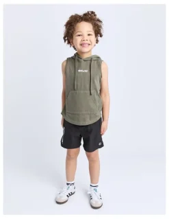 St Goliath Podium Hooded Muscle (3-7 Years) in Khaki