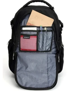 Suissewin Swiss Waterproof Laptop Backpack Travel Business Work Bag Black