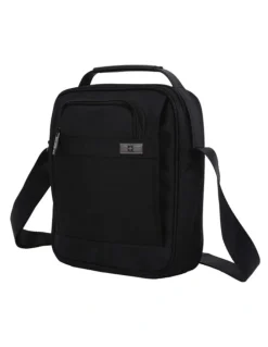 Suissewin Swiss Waterproof Messenger Travel Work Bag Black