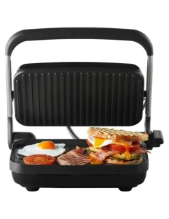 Sunbeam Cafe Style 2-Slice Sandwich Press and Contact Grill in Silver GRM2000SS