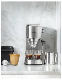 Sunbeam Compact Barista Espresso Coffee Machine in Stainless Steel