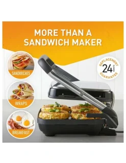 Sunbeam Compact Sandwich Press Slice in Silver