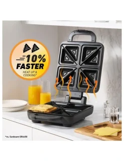 Sunbeam Express Melt Toastie Maker 4 Slice GRP4000SV