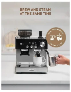 Sunbeam Origins Dual Thermo Block Espresso Coffee Machine EMM7300SS