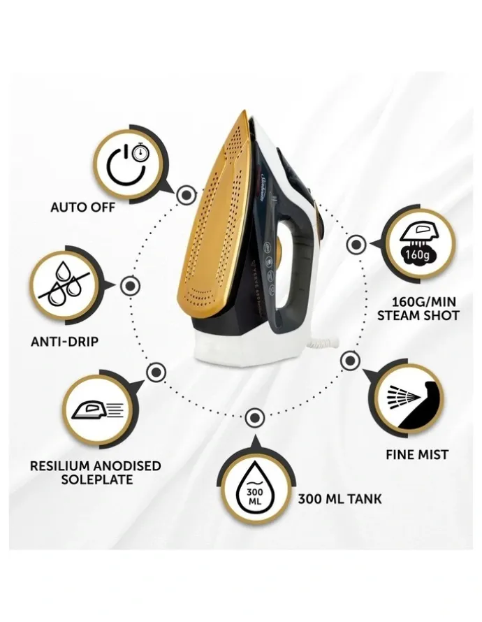 Sunbeam Resilium Steam Iron Verve 680 in White