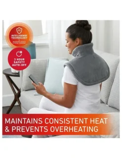 Sunbeam Shoulder & Neck Heating Pad in Grey