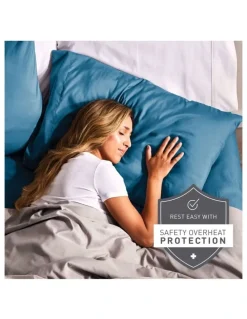 Sunbeam Sleep Perfect Anti-Bacterial Electric Blanket in White
