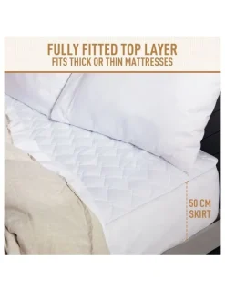 Sunbeam Sleep Perfect Quilted Electric Blanket in White