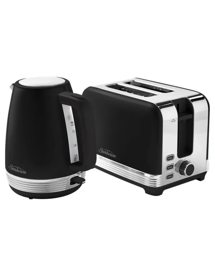 Sunbeam The Chic Collection Breakfast Set Kettle & Toaster in Black PUM3510BK