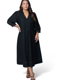 Sunday in the City Midnight Muse Midi Shirt Dress
