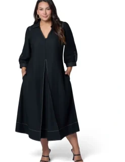 Sunday in the City Midnight Muse Midi Shirt Dress