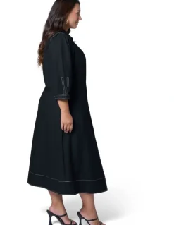 Sunday in the City Midnight Muse Midi Shirt Dress