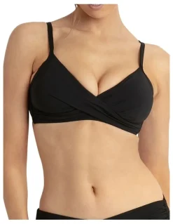 Sunseeker Basix Twist Front Bralette in Black