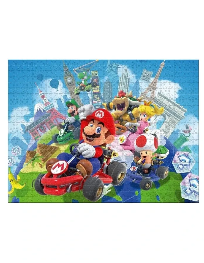 Super Mario Mariokart Around the World 1000 Piece Puzzle