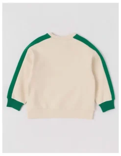 Super Mario Mario Spliced Crew Sweat Top Off in White