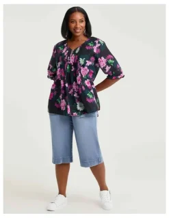 Taking Shape Cotton Blend Bermuda Short Eden Blue Denim