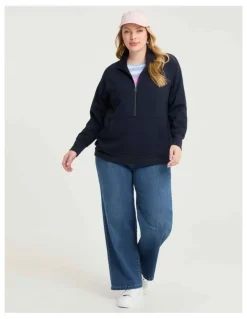 Taking Shape Cotton Sculpting Wide Leg Jean Mid Blue