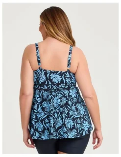 Taking Shape Ink Garden Trim Detail Tankini Print