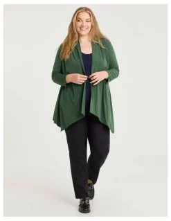 Taking Shape Luna Drape Cardigan Alpine Green