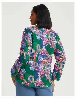 Taking Shape Natural Paisley Reversible Jacket Print