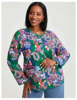 Taking Shape Natural Paisley Reversible Jacket Print