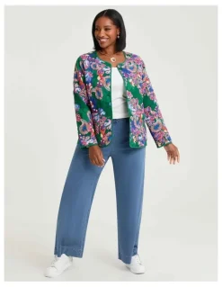 Taking Shape Natural Paisley Reversible Jacket Print