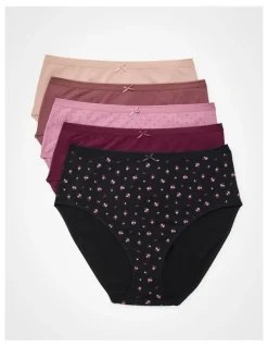 Taking Shape 5 Pack Cotton Neutral Floral Briefs Multi