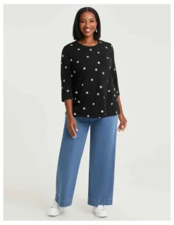 Taking Shape Super Stretch Wide Leg Jean Vintage Blue