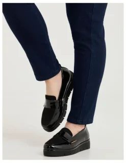 Taking Shape Trim Wedge Loafer in Black