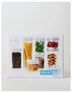The Cooks Collective Airtight 7 Piece Food Canister Set in Clear