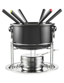 The Cooks Collective Essentials Fondue 6 Person Set - Black