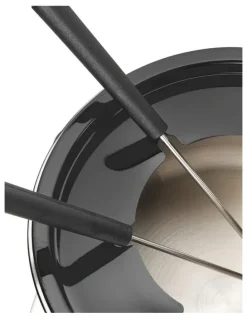 The Cooks Collective Essentials Fondue 6 Person Set - Black