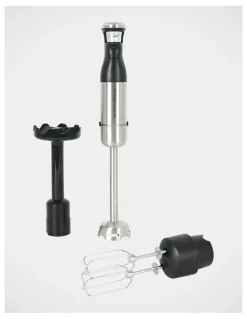 The Cooks Collective Immersion Stick Mixer Set in Silver CSMS371