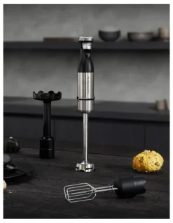 The Cooks Collective Immersion Stick Mixer Set in Silver CSMS371