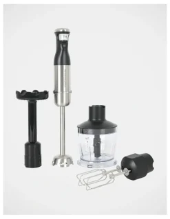 The Cooks Collective Immersion Stick Mixer Set in Silver CSMS371