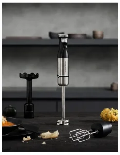 The Cooks Collective Immersion Stick Mixer Set in Silver CSMS371