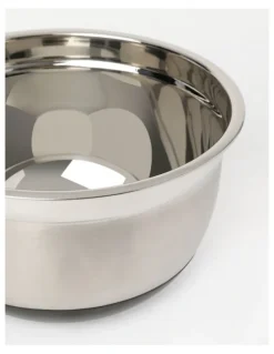 The Cooks Collective Non Slip Steel Mixing Bowl 26 cm in Silver