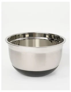 The Cooks Collective Non Slip Steel Mixing Bowl 26 cm in Silver