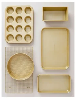 The Cooks Collective Non-Stick Folded Loaf Pan 23x12.5x7cm - Gold