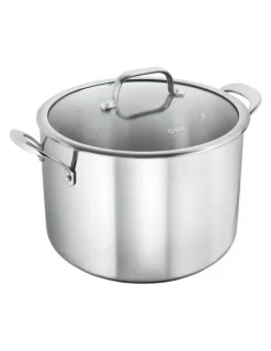 The Cooks Collective Stainless Steel Stockpot with Lid 26cm/9.5L