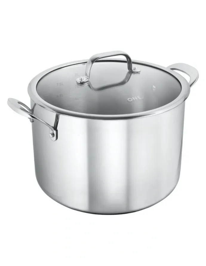 The Cooks Collective Stainless Steel Stockpot with Lid 26cm/9.5L