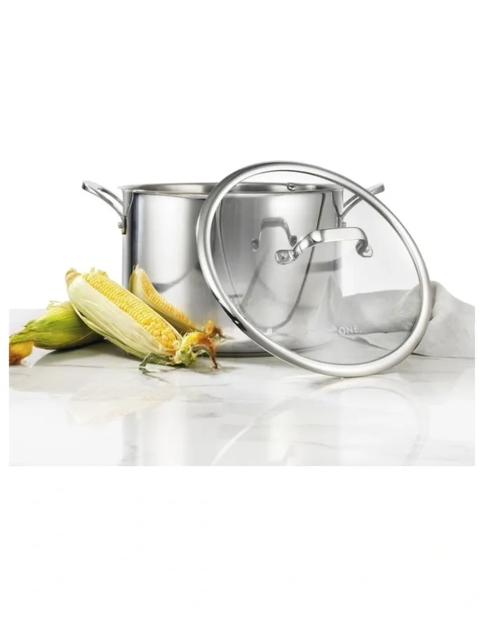 The Cooks Collective Stainless Steel Stockpot with Lid 26cm/9.5L