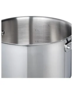 The Cooks Collective Stainless Steel Stockpot with Lid 26cm/9.5L