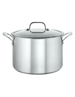 The Cooks Collective Stainless Steel Stockpot with Lid 26cm/9.5L