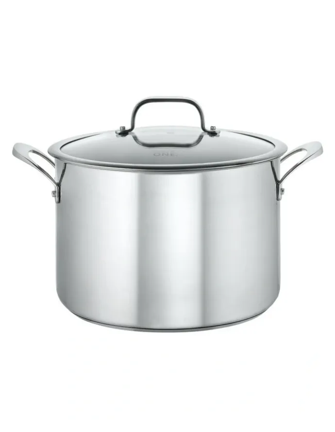 The Cooks Collective Stainless Steel Stockpot with Lid 26cm/9.5L