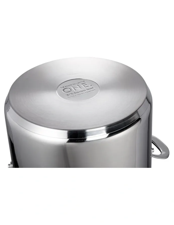 The Cooks Collective Stainless Steel Stockpot with Lid 26cm/9.5L