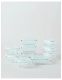 The Cooks Collective Storage Set with Clip Top 10 Piece in Clear