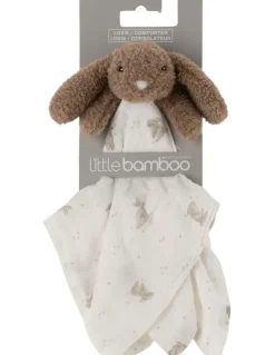 The Little Linen Company Beau the Bunny Lovie Comforter in Grey