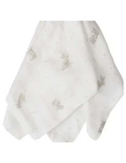 The Little Linen Company Beau the Bunny Lovie Comforter in Grey