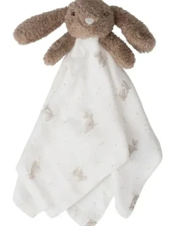 The Little Linen Company Beau the Bunny Lovie Comforter in Grey